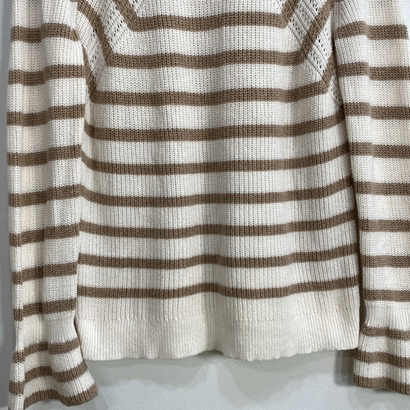 Loft Beachy Cotton Blend Sweater Flare Cuffs Large - Picture 4 of 13
